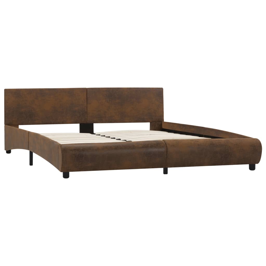 

vidaXL Bedframe kunstleer bruin 160x200 cm
