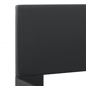 Rám postele s LED světlem černý umělá kůže 120 x 200 cm - obrázek 6