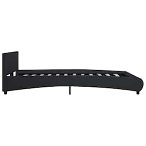 Rám postele s LED světlem černý umělá kůže 160 x 200 cm - obrázek 5
