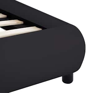 Rám postele s LED světlem černý umělá kůže 160 x 200 cm - obrázek 7