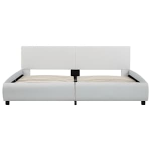 Rám postele s LED světlem bílý umělá kůže 160 x 200 cm - obrázek 4