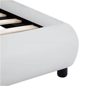Rám postele s LED světlem bílý umělá kůže 160 x 200 cm - obrázek 7