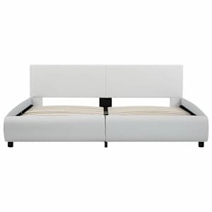 Rám postele s LED světlem bílý umělá kůže 180 x 200 cm - obrázek 4