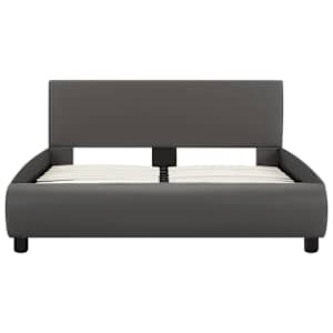Rám postele s LED světlem šedý umělá kůže 120 x 200 cm - obrázek 4