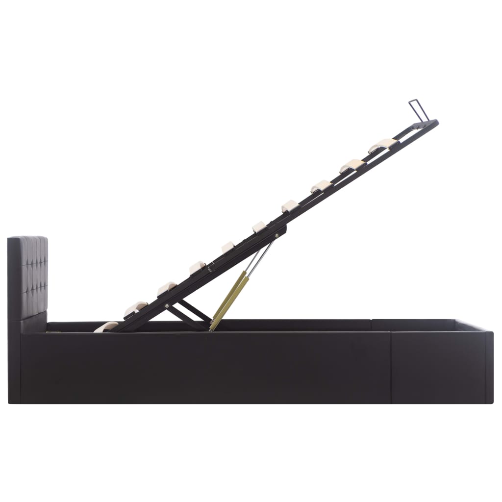 Giroletto Con Contenitore Idraulico Nero Similpelle 90x200cm VidaXL 17 width=274