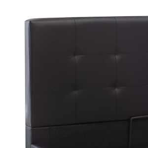 Rám postele s úložným prostorem černý umělá kůže 90 x 200 cm - obrázek 8