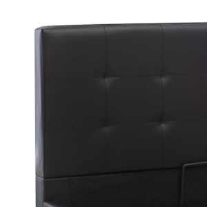 Rám postele zvedací úložný prostor černý umělá kůže 160x200 cm - obrázek 8