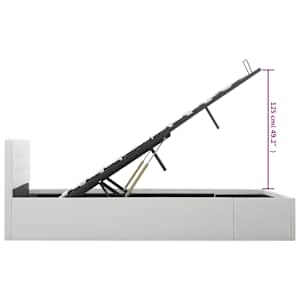 Rám postele s úložným prostorem bílý umělá kůže 140 x 200 cm - obrázek 11