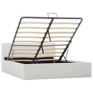 vidaXL 油圧式収納ベッドフレーム グレー 合成皮革製 140x200cm