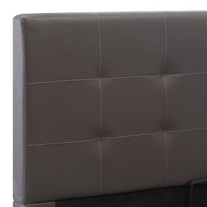 Rám postele zvedací úložný prostor šedý umělá kůže 90 x 200 cm - obrázek 8