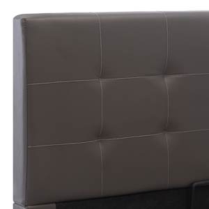 Rám postele zvedací úložný prostor šedý umělá kůže 100 x 200 cm - obrázek 8