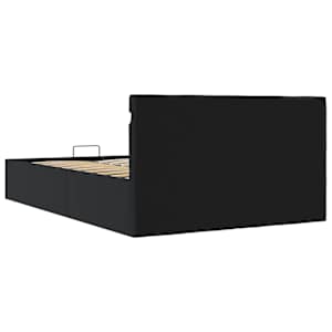 Rám postele LED s úložným prostorem černý umělá kůže 120x200 cm - obrázek 8
