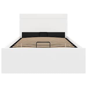 Rám postele LED s úložným prostorem bílý umělá kůže 90 x 200 cm - obrázek 6