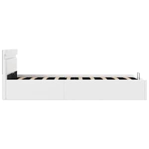 Rám postele LED s úložným prostorem bílý umělá kůže 90 x 200 cm - obrázek 7