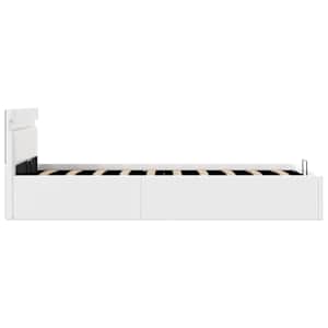 Rám postele LED s úložným prostorem bílý umělá kůže 100x200 cm - obrázek 7