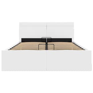 Rám postele LED s úložným prostorem bílý umělá kůže 120x200 cm - obrázek 6