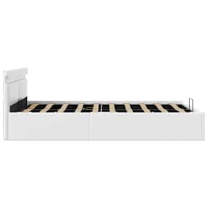 Rám postele LED s úložným prostorem bílý umělá kůže 120x200 cm - obrázek 7