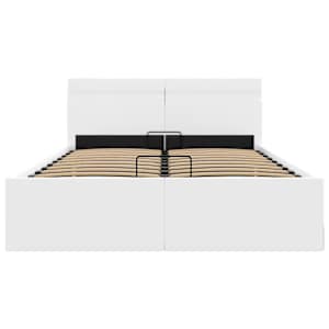 Rám postele LED s úložným prostorem bílý umělá kůže 140x200 cm - obrázek 6