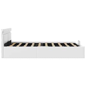 Rám postele LED s úložným prostorem bílý umělá kůže 140x200 cm - obrázek 7