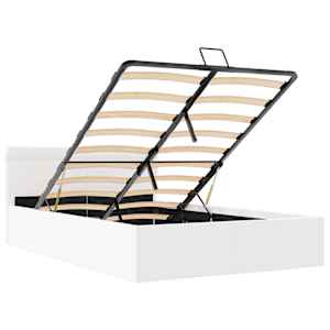 Rám postele LED s úložným prostorem bílý umělá kůže 140x200 cm - obrázek 9