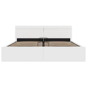 Rám postele LED s úložným prostorem bílý umělá kůže 160x200 cm - obrázek 6