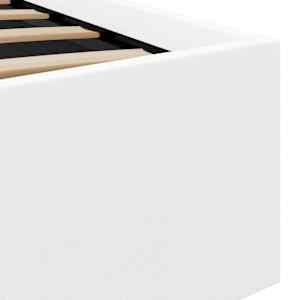 Rám postele LED s úložným prostorem bílý umělá kůže 160x200 cm - obrázek 10