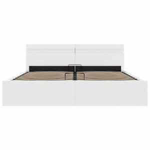 Rám postele LED s úložným prostorem bílý umělá kůže 180x200 cm - obrázek 6