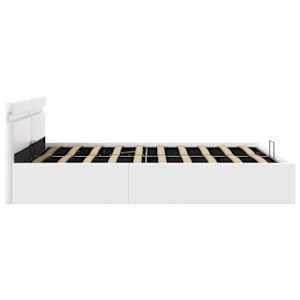 Rám postele LED s úložným prostorem bílý umělá kůže 180x200 cm - obrázek 7