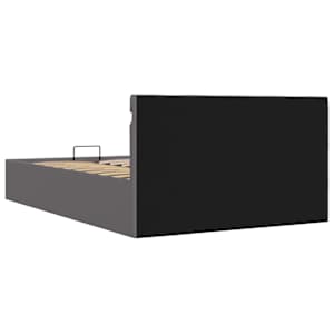 Rám postele LED s úložným prostorem šedý umělá kůže 140x200 cm - obrázek 8