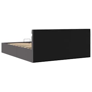 Rám postele LED s úložným prostorem šedý umělá kůže 160x200 cm - obrázek 8