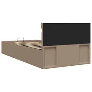 Rám postele LED úložný prostor cappuccino umělá kůže 100x200 cm - obrázek 8