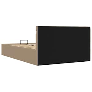 Rám postele LED úložný prostor cappuccino umělá kůže 140x200 cm - obrázek 8