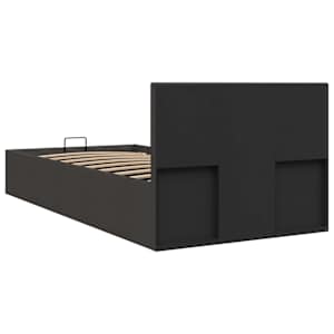 Rám postele s úložným prostorem tmavě šedý textil 90 x 200 cm - obrázek 6