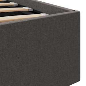 Rám postele s úložným prostorem tmavě šedý textil 100 x 200 cm - obrázek 9