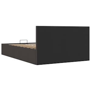 Rám postele s úložným prostorem tmavě šedý textil 120 x 200 cm - obrázek 7
