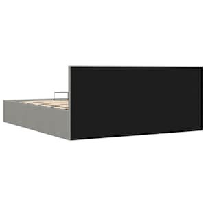 Rám postele s úložným prostorem světle šedý textil 180x200cm - obrázek 7