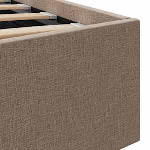 Rám postele s úložným prostorem taupe textil 100 x 200 cm - obrázek 9