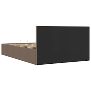 Rám postele s úložným prostorem taupe textil 120 x 200 cm - obrázek 7