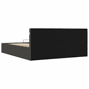 Rám postele s úložným prostorem LED tmavě šedý textil 180x200cm - obrázek 7
