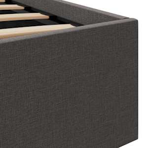 Rám postele s úložným prostorem LED tmavě šedý textil 180x200cm - obrázek 9