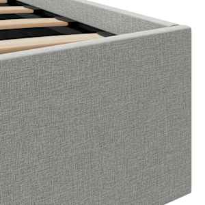 Rám postele LED úložný prostor světle šedý textil 120 x 200 cm - obrázek 10