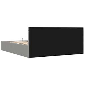 Rám postele úložný prostor LED světle šedý textil 180 x 200 cm - obrázek 8