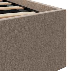 Rám postele s úložným prostorem LED taupe textil 90 x 200 cm - obrázek 10