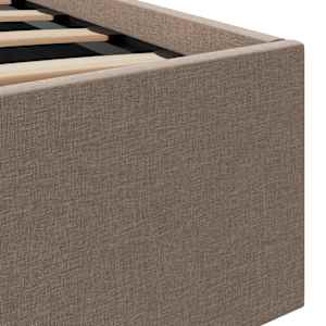 Rám postele s úložným prostorem LED taupe textil 140 x 200 cm - obrázek 10
