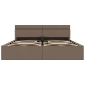 Rám postele s úložným prostorem LED taupe textil 160 x 200 cm - obrázek 6