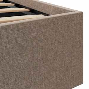 Rám postele s úložným prostorem LED taupe textil 160 x 200 cm - obrázek 10