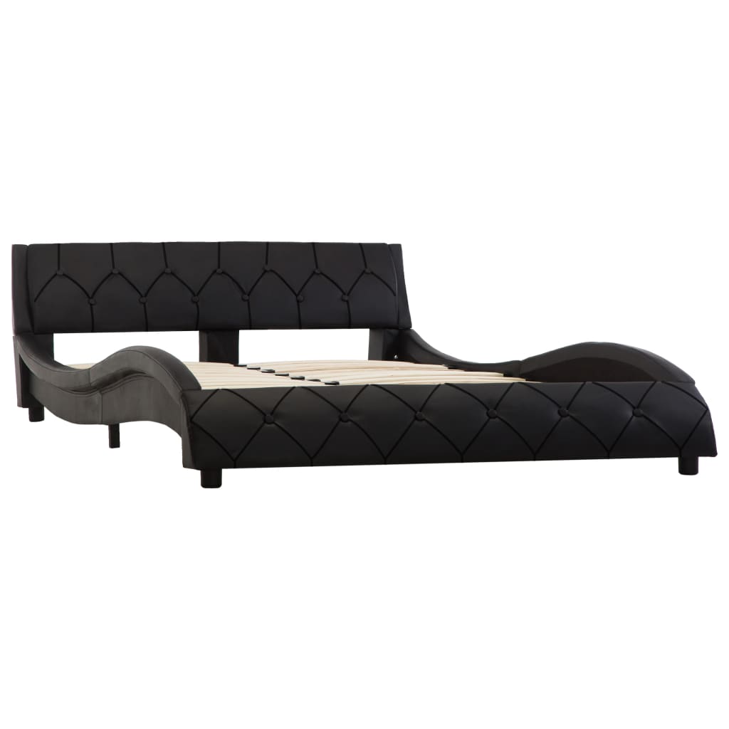 

vidaXL Bedframe kunstleer zwart 140x200 cm