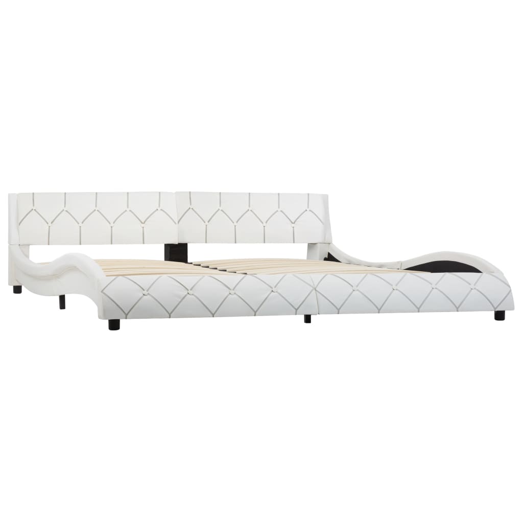 

vidaXL Bedframe kunstleer wit 180x200 cm