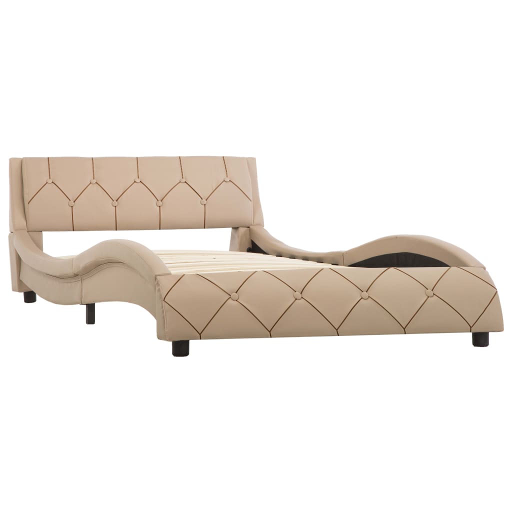 

vidaXL Bedframe kunstleer cappuccino 100x200 cm