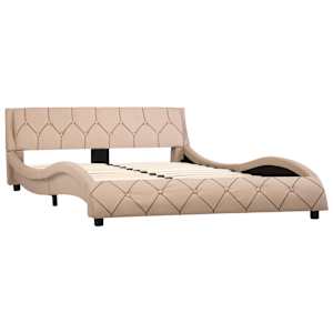 vidaXL Lovos rėmas, kapučino spalvos, 120x200cm, dirbtinė oda